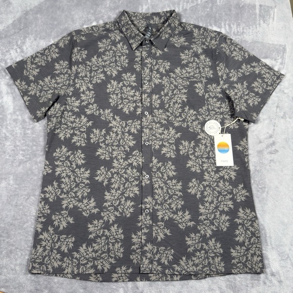 Vuori Other - NWT Vuori Mens Short Sleeve Bridge Button Down Shirt Sz XXL Shiitake Vista 2XL